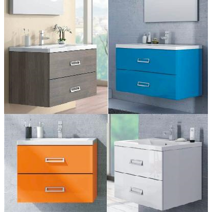 Arredo Bagno Line in 30 colori laccati o essenze legno da 60 90 120 150 180 cm