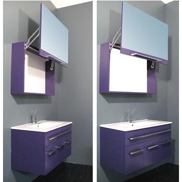 set di mobili da bagno lavabo incluso vari colori Set di mobili da bagno Montreal XL bianco/grigio brillante 