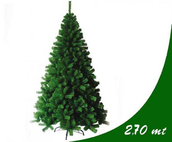 Albero di natale ecologico sintetico pino verde con base da appoggio in