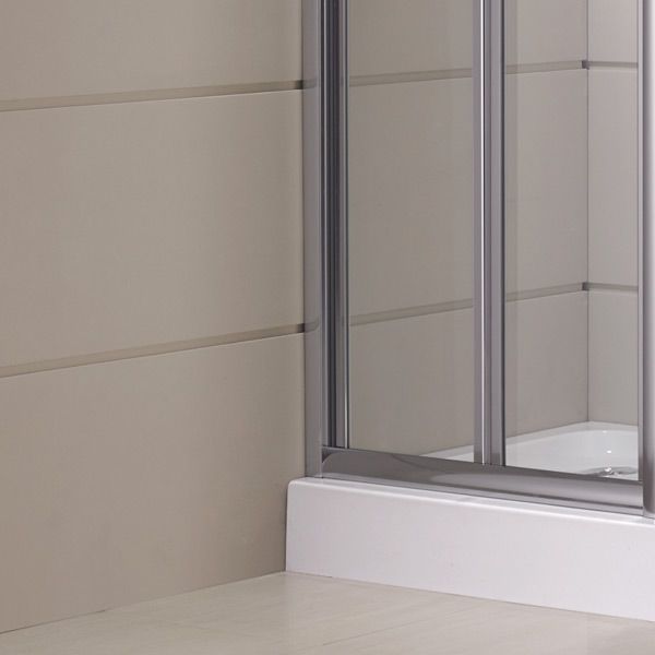 Porta doccia per nicchia a soffietto apertura a libro cristallo opaco o trasparente