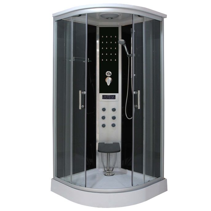 Cabina Box Idromassaggio 90x90 o 100x100 con seduta in acciaio pieghevole CB005