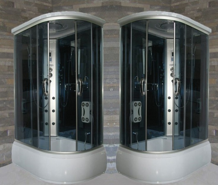 Cabina idromassaggio con vasca 120x80 versione destra o sinistra sauna bagno turco Cromoterapia CB026