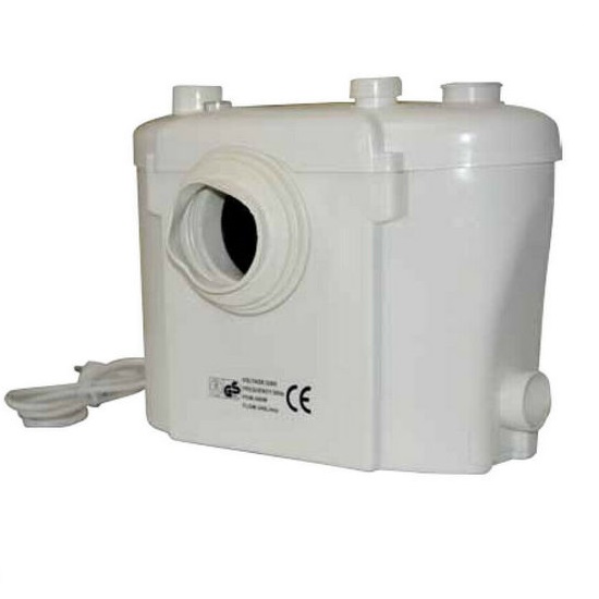 Pompa trituratrice per wc da 400 W con 3 allacci silenzioso e anti-odore