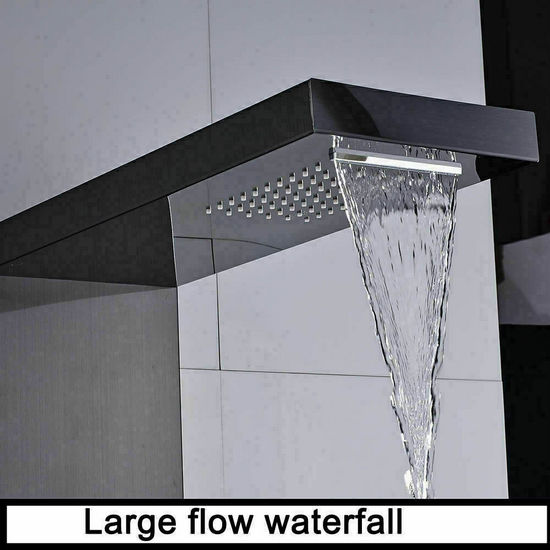 Colonne De Douche OGOMONDO Night – 3 Jets Hydromassants – Noir Mat – Hauteur 140 Cm – Moderne
