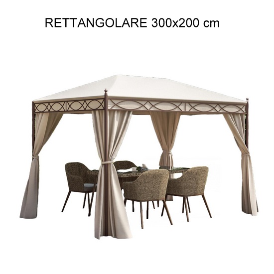 Grand Patio Gazebo Da Esterno 3x4 M Con Zanzariere E Tende - Struttura In Alluminio E Acciaio - Copertura UV Impermeabile Per Giardino - 2