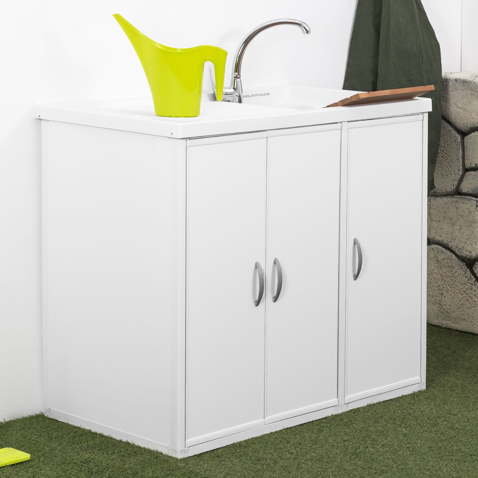 Mobile Lavatoio da Esterno - IN ALLUMINIO L75-P60-H83 - 1 VASCA | Leroy Merlin