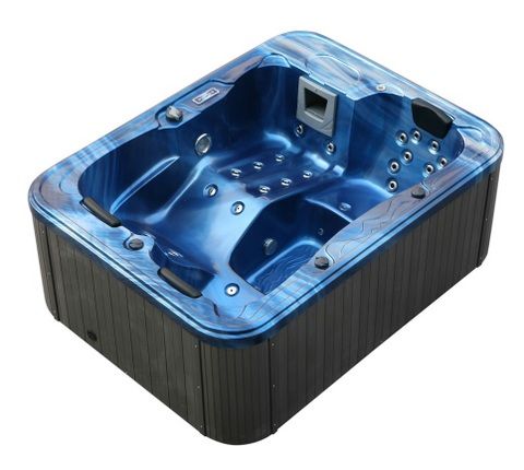 Mini piscina idromassaggio 210x160 con 33 getti riscaldatore 3 sedute doppia pompa di idromassaggio