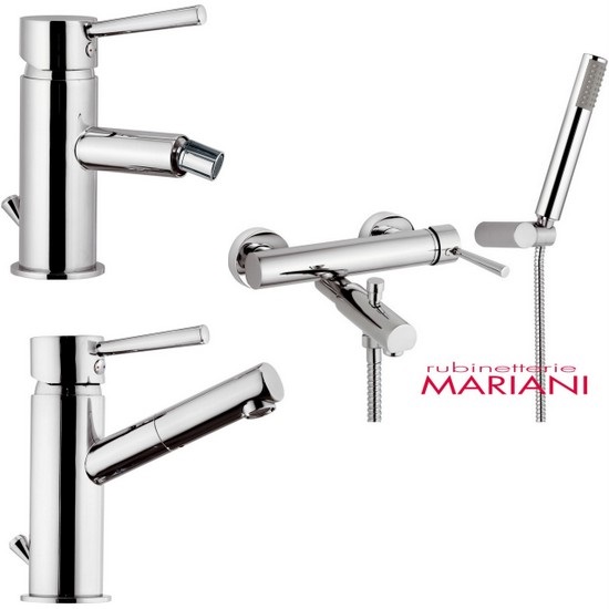 Rubinetteria per lavabo o bidet o vasca con doccino marca Mariani RB74