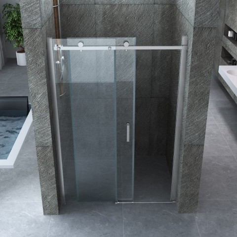 Porta doccia scorrevole per nicchia cristallo 8mm trasparente diverse misure PR033