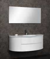Arredo mobile Bagno Beta3 lavabo in cristallo bianco cm 130