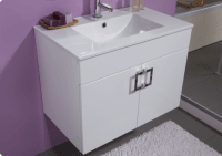 Arredo Corfù 74cm disp. 5 colori lavabo ceramica o cristallo