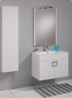 Arredo Corfù 74cm disp. 5 colori lavabo ceramica o cristallo