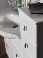 Mobile Bagno Cleo cm 80+30 con lavabo sottopiano bianco lucido