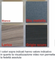 Colonna 45x170hx38 in Larice, Bianco, Grigio, Blu metallizzato