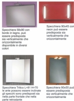 Arredo Corfù 74cm disp. 5 colori lavabo ceramica o cristallo