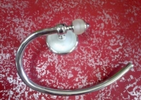 kit set 8 pezzi Accessori da bagno metallo cromo vetro satinato
