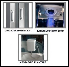 Cabina e Vasca Idromassaggio Box Doccia SAUNA 80x80 o 90x90