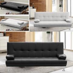 divano-letto-reclinabile-ecopelle-nero-bianco