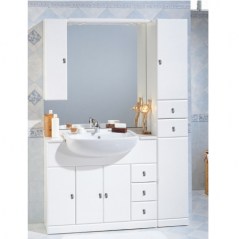 Mobile Bagno Cleo cm 100+30 con lavabo semincasso e colonna