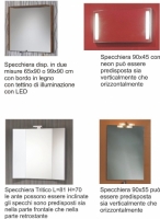 Mobile Bagno Florens 70+30+70 doppio lavabo in 4 colori