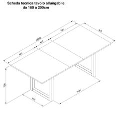 tavolo-allungabile-160-200-cm-in-legno-con-gambe-nere-scheda-tecnica