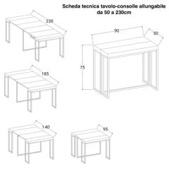 tavolo-consolle-allungabile-90-230-cm-in-legno-e-metallo-scheda-tecnica