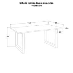 tavolo-da-pranzo-160x85-cm-in-legno-di-mango-con-gambe-a-u-scheda-tecnica