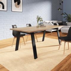 tavolo-da-pranzo-in-legno-200-cm-piano-rovere-e-gambe-in-metallo-nero