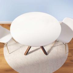 tavolo-rotondo-120-cm-in-legno-bianco-gambe-rovere-scuro-2