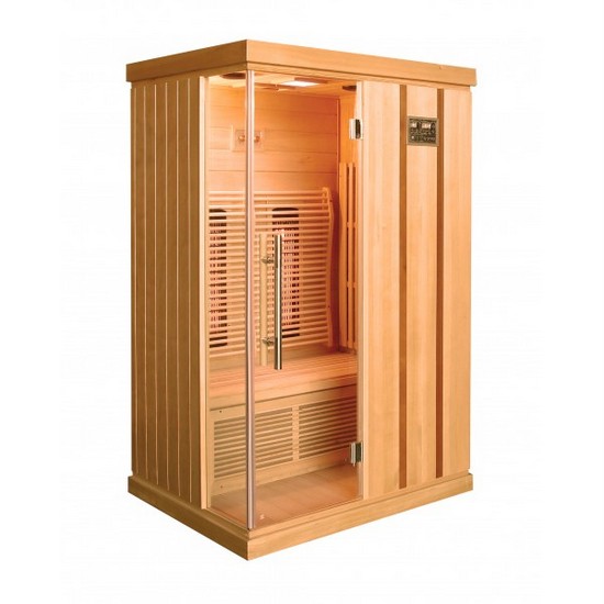 Sauna Infrarossi due posti 123x103 cm con 6 irradianti radio e cromoterapia SN060