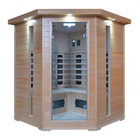 Sauna Infrarossi 150x89x84 cm per 4 persone con cromoterapia e ionizzatore SN012