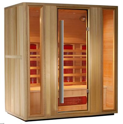 Sauna Infrarossi 175x120 per 4 Persone porta a vetro con lettore CD Radio SN017