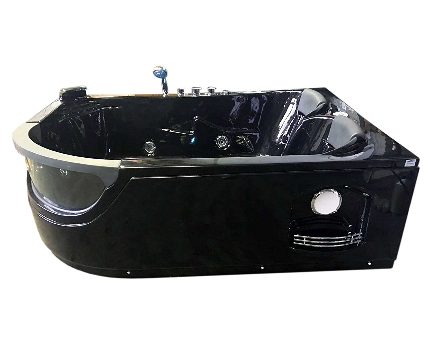Vasca idromassaggio angolare cromoterapia California 180 x 120 cm modello lusso arredobagno SIMBA radio rubinetteria inclusa bathtub doppia pompa whirlpool and airpool 