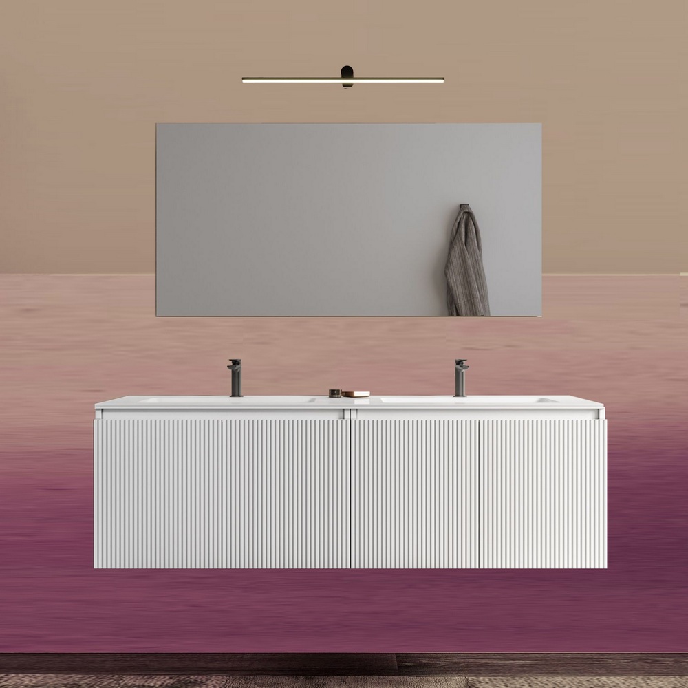 Lomadox Set di mobili da bagno doppio lavabo 160 cm