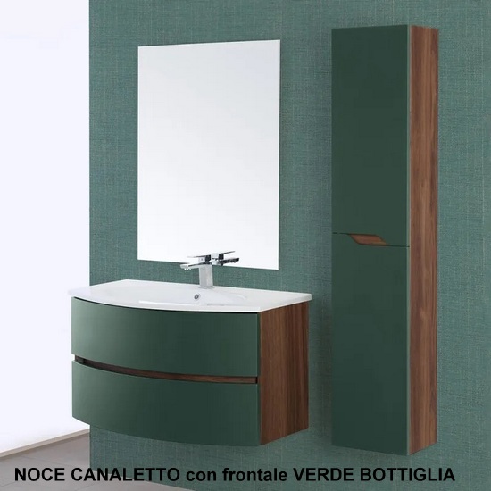 Mobile bagno moderno sfalsato sospeso con cassetti Galaxy BMT