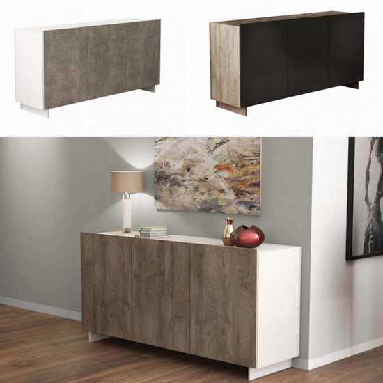 Mobile credenza da 150x41 cm con 3 ante disponibile in 3 colori BM059
