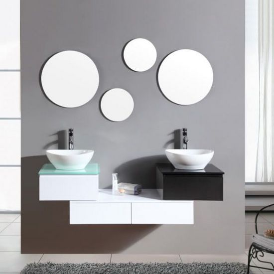 Arredo Bagno Smeraldo 150 bianco lavabo d'appoggio OFFERTA