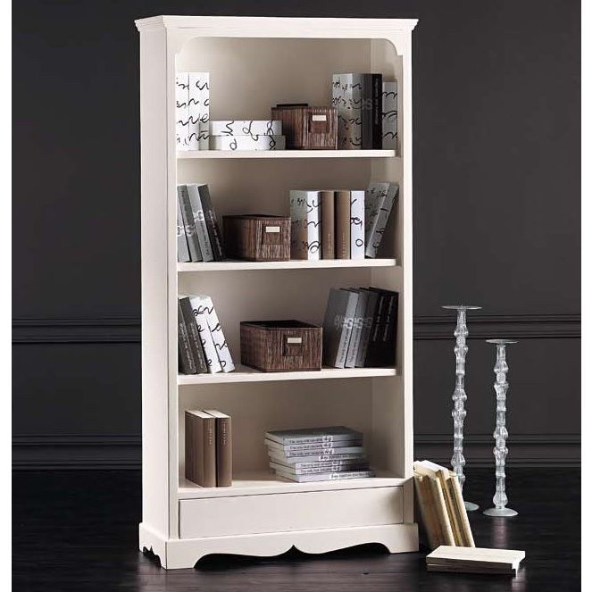 Mobile Gaia Libreria nei colori bianco opaco e noce lucido disponibile in diversi modelli e misure