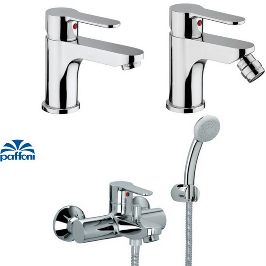 Rubinetteria per lavabo o bidet con piletta o vasca con doccino marca Paffoni RB93