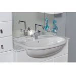 Mobile Bagno Cleo cm 100+30 con lavabo semincasso e colonna