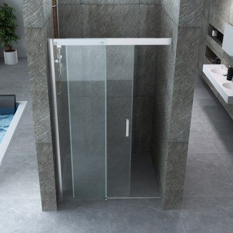 Porta doccia scorrevole per nicchia cristallo trasparente chiusura soft close trattamento anti-calcare  PR022